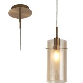 Searchlight Duo 2301CP champagne kleurige hanglamp