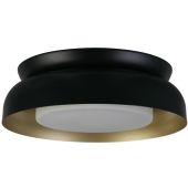 Searchlight Kendal 23122BGO zwart met gouden plafonniere