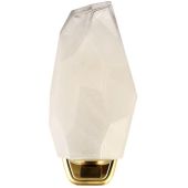 Searchlight Rocky 23142-1SB messing geborsteld glazen wandlamp