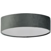 Searchlight Drum 23298-2GY grijs fluwelen plafonniere