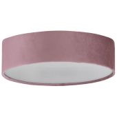 Searchlight Drum 23298-2PI roze fluwelen plafonniere