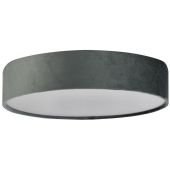 Searchlight Drum 23298-3GY grijs fluwelen plafonniere