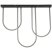 Searchlight Chime 23325BK grote zwarte plafondlamp