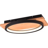 Trio Barca 241110132 houten plafondlamp met zwarte ring