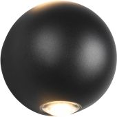 Trio Avisio 246760232 mat zwarte buitenlamp met twee lichtpunten