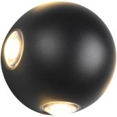 Wandlamp Avisio zwart 11cm