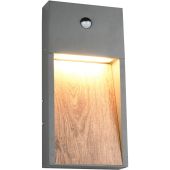 Trio Salmon 246969135 grijze sensorlamp met hout imitatie