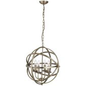 Searchlight Orbit 2474-4AB antiek bronzen kroonluchter