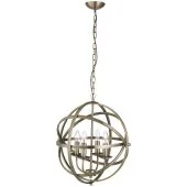 Searchlight Orbit 2474-4AB antiek bronzen kroonluchter