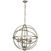 Searchlight Orbit 2476-6AB antiek bronzen kroonluchter