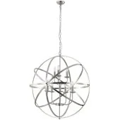 Searchlight Orbit 2478-8SS grote stalen kroonluchter 