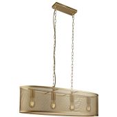 Searchlight Fishnet 2484-4GO goud kleurige hanglamp