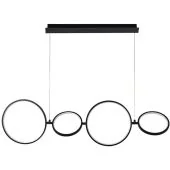 Searchlight Cirque 25771-4BK zwarte hanglamp met vier ringen