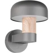 Trio Fraser 262560135 antraciet buitenlamp met hout imitatie