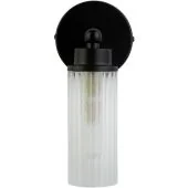 Searchlight Imperial 29981BK zwarte badkamerlamp met ribbelglas