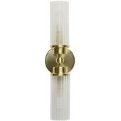 Searchlight Imperial 29982SB messing badkamerlamp met ribbel glas