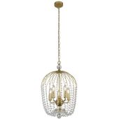 Searchlight Shower 30216-5GO goudkleurige kroonluchter met kristalglas