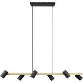Trio Marley 302400680 mat zwart met goud hanglamp