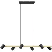 Trio Marley 302400680 mat zwart met goud hanglamp