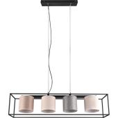 Trio Ross 303100417 hanglamp met vier kleuren kappen