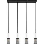 Trio Tosh 304300434 zwart witte hanglamp