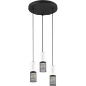 Trio Tosh 304330334 zwart witte hanglamp