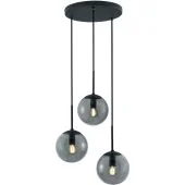 Trio Salini 308590342 ronde hanglamp met drie rookglazen bollen