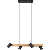 Trio Maerley 312490432 mat zwart met hout hanglamp