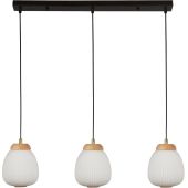 Searchlight Ella 31411-3NA opaal geribbeld glazen hanglamp