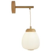 Searchlight Ella 31412-1NA opaal glazen hangende wandlamp