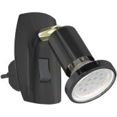 Eglo Parrini 31643 zwart met goudkleurige stekkerlamp