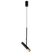 Searchlight Cylinder 31651-1BK zwart met goudkleurige hanglamp