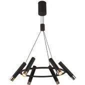 Kroonluchter Cylinder zwart 70cm