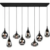 Trio Lumina 317000832 mat zwarte hanglamp met verchroomd glas