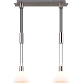 Trio Stanley 319500207 staal kleurige hanglamp met twee trekpendels