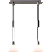 Trio Stanley 319500207 staal kleurige hanglamp met twee trekpendels