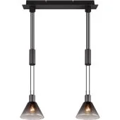 Trio Stanley 319500232 zwarte hanglamp met twee trekpendels