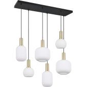 Trio Diva 319800608 mat messing hanglamp met wit glas