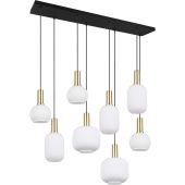 Trio Diva 319800808 mat messing hanglamp met wit glas
