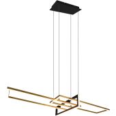 Trio Salinas 320310308 mat zwarte met messing hanglamp