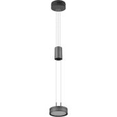 Trio Franklin 326510142 antraciet grijze hanglamp met trekveer
