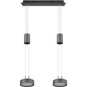 Trio Franklin 326510242 grijze hanglamp met trekpendels