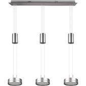 Trio Franklin 326510307 staal kleurige hanglamp met trekpendels
