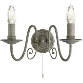 Searchlight Greythorne 3362-2GY grijze wandlamp