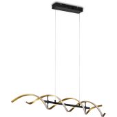 Trio Sequence 341810208 messing kleurige hanglamp gedraaid