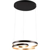 Trio Marnie 344110180 zwart met goud kleurige hanglamp