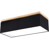 Britop Vertiga 34513474 zwarte plafonniere met eikenhout