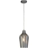 Searchlight Chevron 3451SM verchroomd geribbeld glazen hanglamp