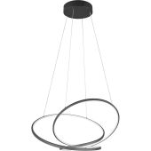 Trio Darvin 349119132 zwarte gebogen hanglamp