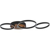 Searchlight Curio 36305-1BK zwarte plafondlamp met hout
